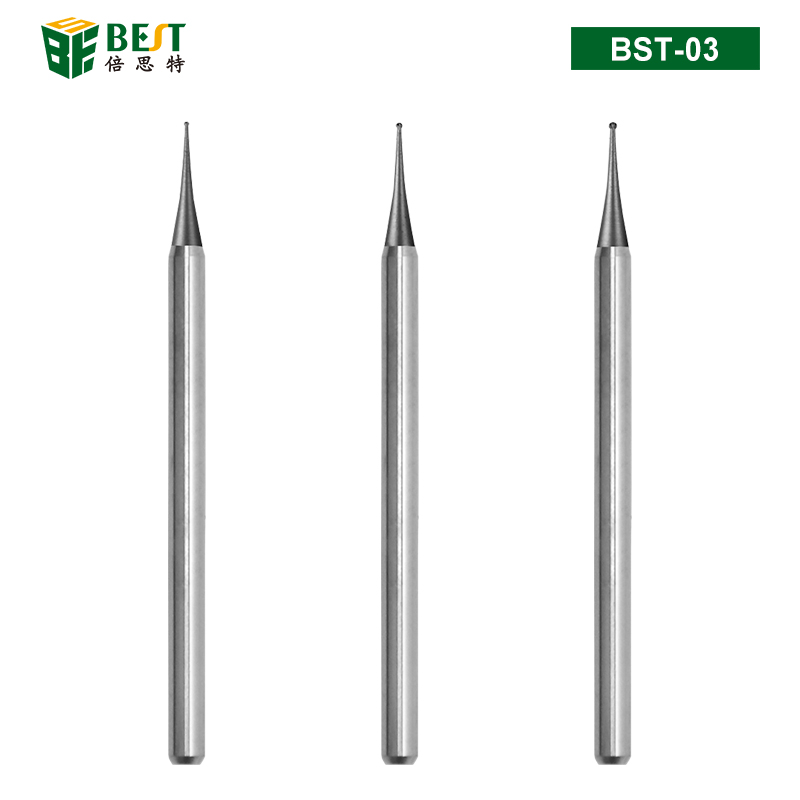 BST-03 層板鎢鋼打磨頭 0.3/0.4/0.5mm電磨球形針 適用于智能手機(jī)主板維修電動(dòng)打磨機(jī)球形刀頭